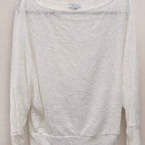 WHITE BIRCH Semi Sheer Layering Top White Size Small